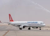 al ahsa airport turkish airlines water salute